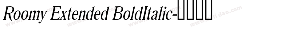 Roomy Extended BoldItalic字体转换
